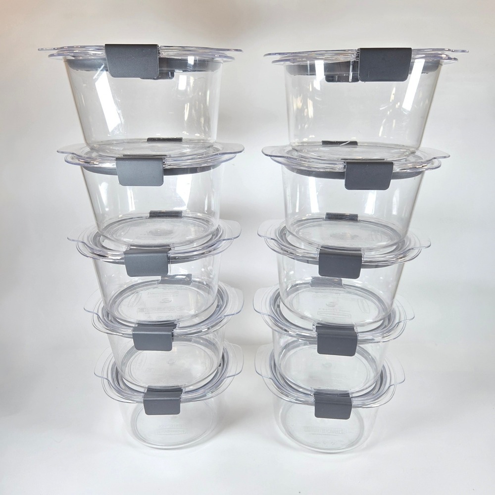 Rubbermaid Brilliance Food Storage Containers 3.5 Cup Locking 10-pack with lids